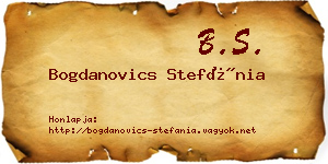 Bogdanovics Stefánia névjegykártya