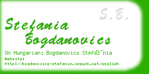 stefania bogdanovics business card